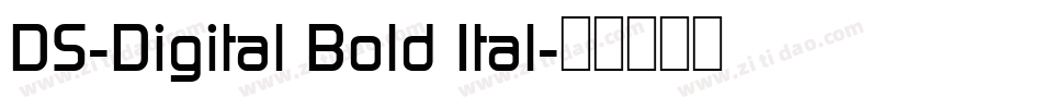 DS-Digital Bold Ital字体转换